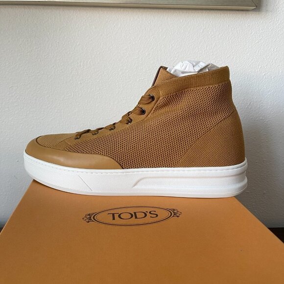 Tod\'s Men\'s High Top Knit Cassetta 79B Sneakers‎ Shoes, XXM79B0CP20NH9S405, 9.5 main image 7